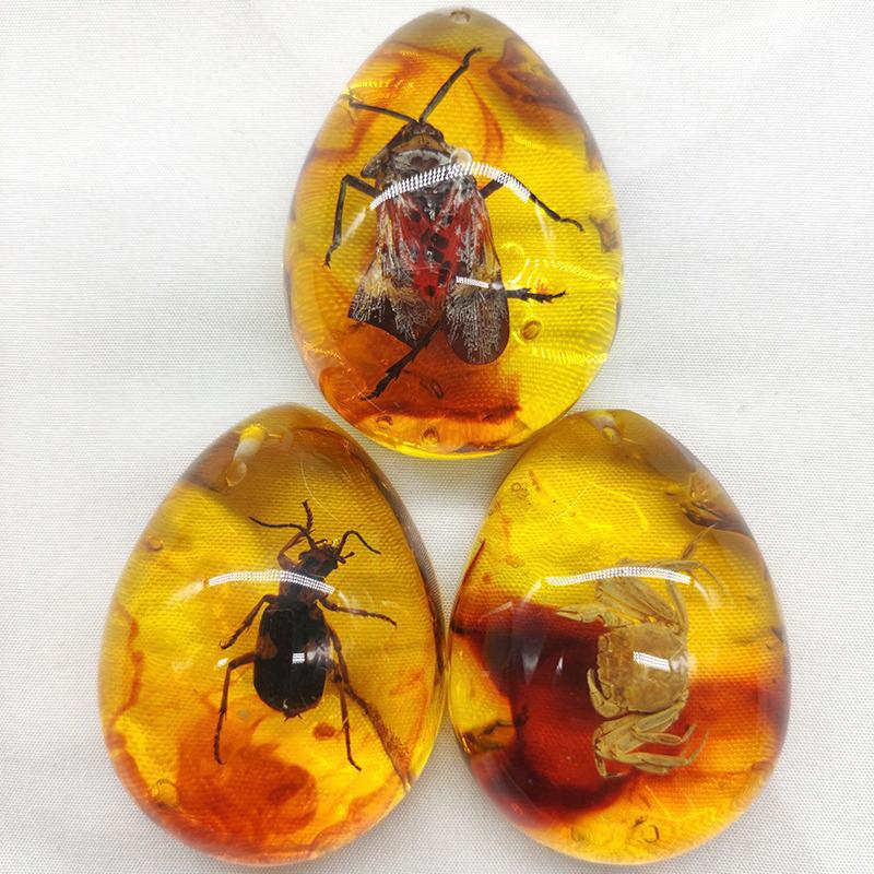 Случайный 1 шт. Насекомые Янтарь Драгоценный камень Скорпион Натуральный Минерал Домашний Декор Насекомые Янтарь Драгоценный камень Сделай сам Ручные поделки Подарок