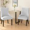 Toscana Velvet Chair Cover, Light Gray Velvet, Thick