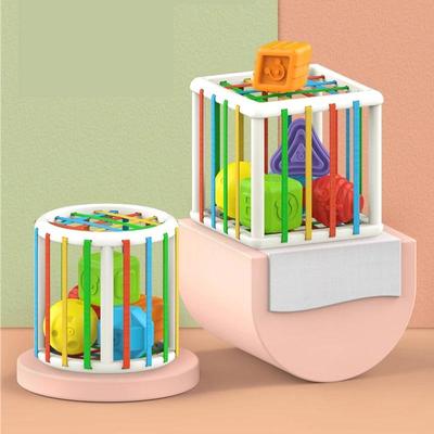 Новые красочные блоки сортировки, игра для малышей Монтессори, обучающие развивающие игрушки для детей, подарок на день рождения для детей 0-12 месяцев