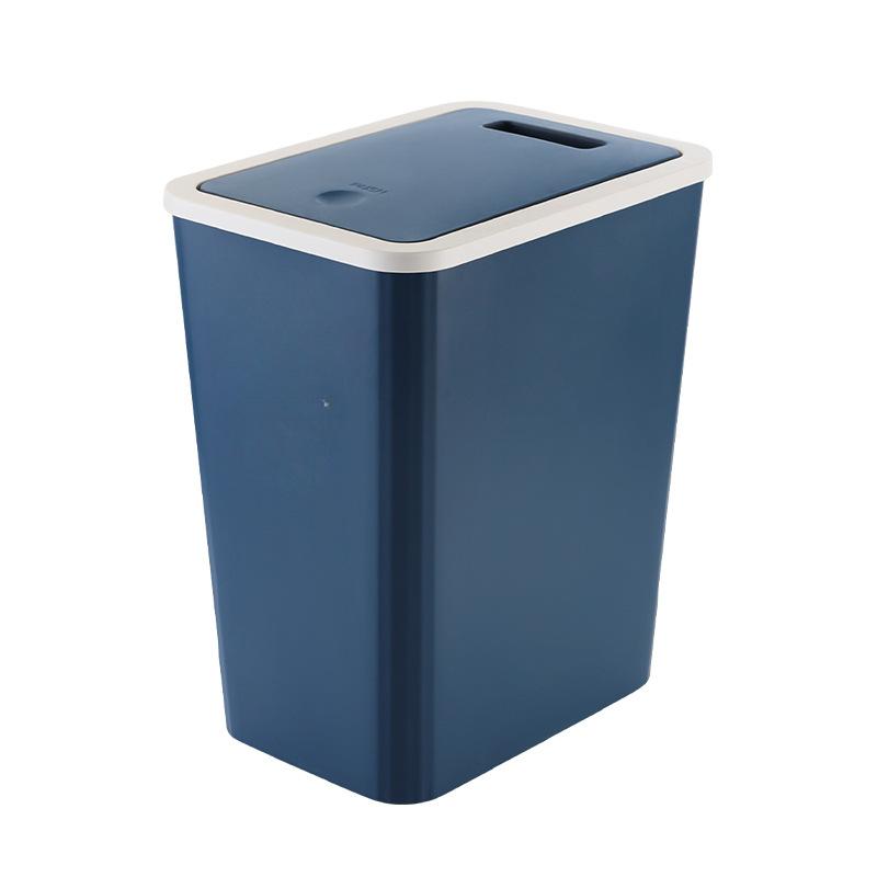Wholesale Large-Capacity Plastic with Lid for Dormitory Living Room Kitchen Bathroom Special Gap Trash Can for Home Use in Toilets Coffee Brown trash
