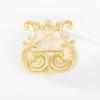 Pinkdudu Fashion Classical Elegant Harp Brooch Romantic Luxury Music Art Creative Brooch Pins for Women Jewelry Gifts PD1269