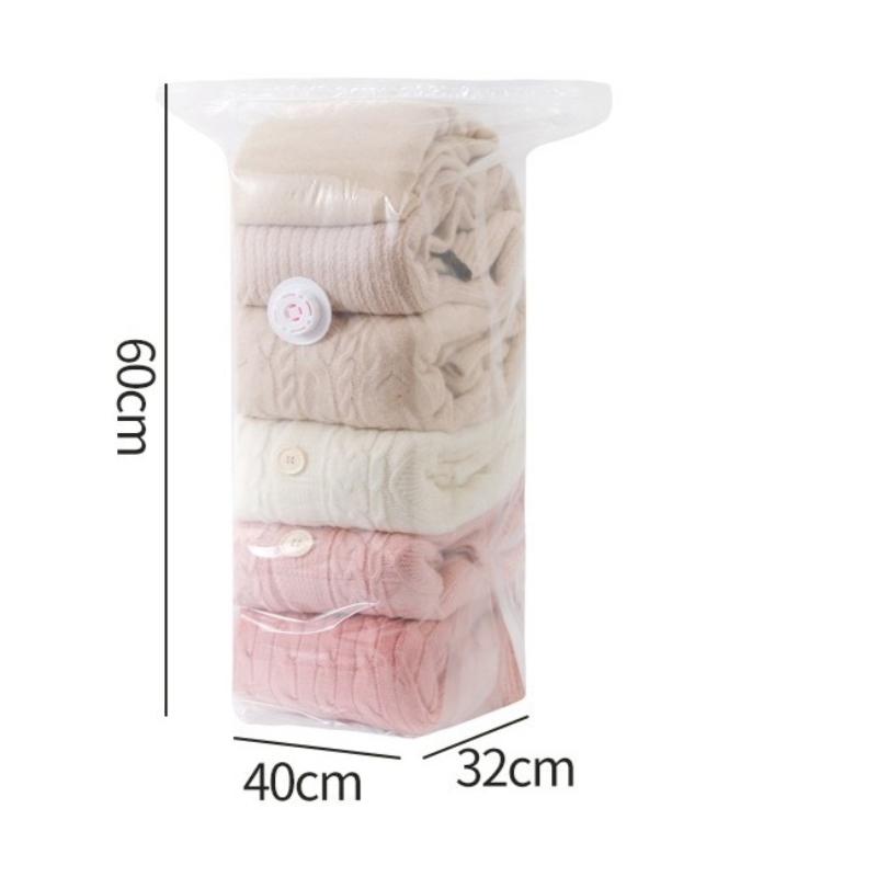 2pcs Vacuum Compression Bags Clothes Blankets Shirts Pillows Storage Bags Thickened Large Capacity Sealed Bag Without The Need for A Vacuum Pump