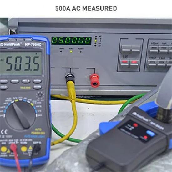 HoldPeak HP-770HC Digital Multimeter Tester True RMS Smart Autoranging Probe With NCV+HP-605A Clamp Adapter 600A AC/DC Current