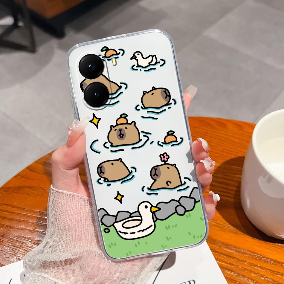 Прозрачный чехол для Poco X7 Pro Милый Кот Цветы Мягкий ТПУ Корпус для Xiaomi Poco X 7 Pro X7Pro Ударопрочный Задняя крышка телефона Fundas