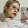 1 шт. Стильные металлические маленькие квадратные солнцезащитные очки с ощущением премиум-класса, винтажный дизайн для защиты от солнца и уличной фотографии