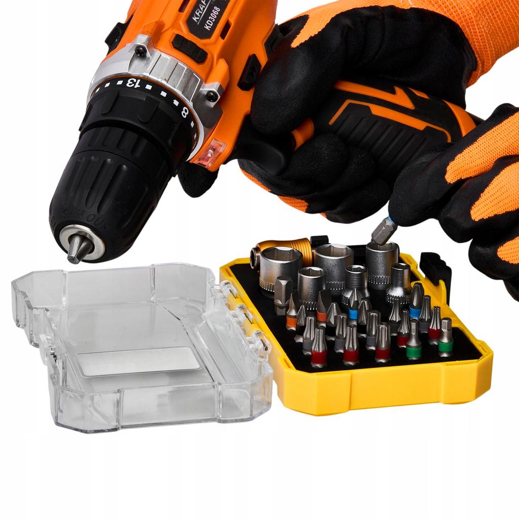 28-Piece Bit Socket Set with Carrying Case