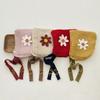 Solid Color Flower Lacing Hat Warm Winter Pullover Bonnet Fashion Baby Knit Beanie  Winter