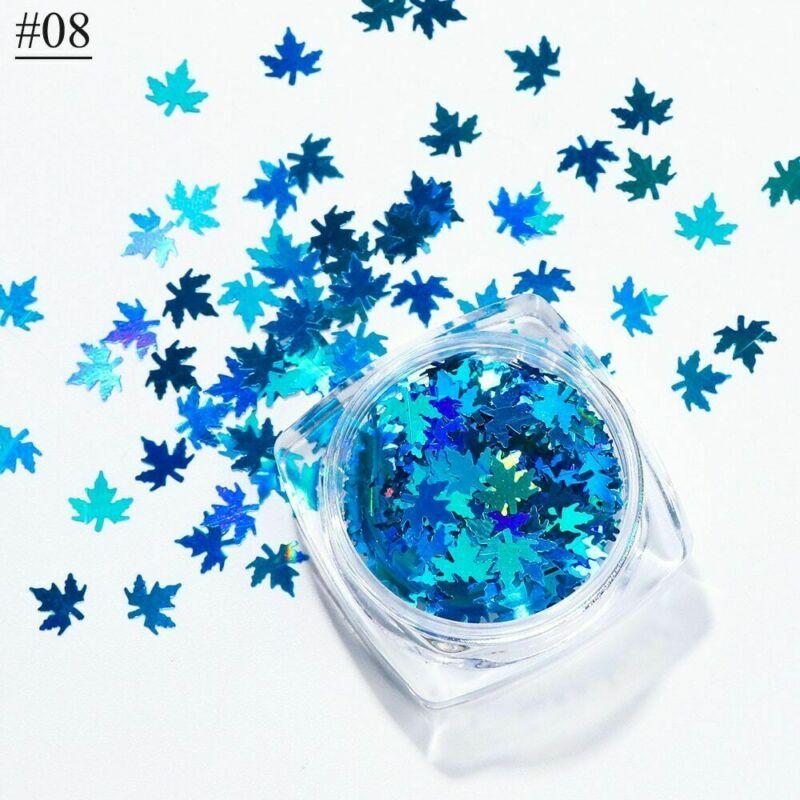 1 коробка, голографический дизайн ногтей, кленовые листья, хлопья, блестки, украшение для ногтей, аксессуары для маникюра