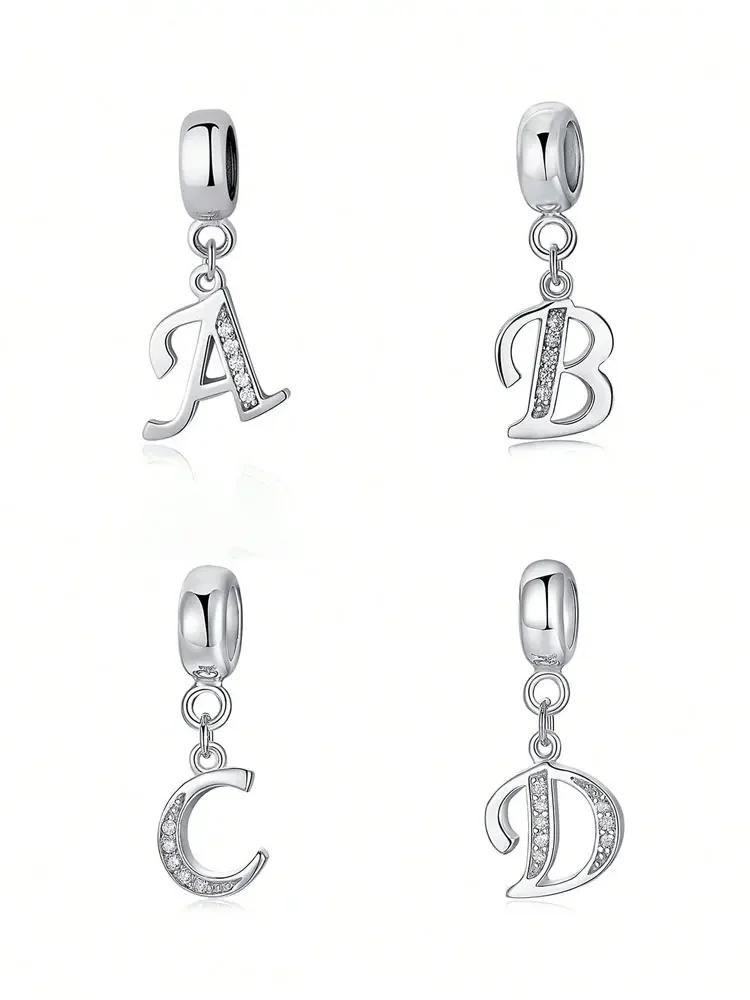 Медь Модные 26 Букв Шарм-Бусина для Женщин Подходят для Браслетов DIY Изготовление Юбилейный Подарок Изысканные Женские Украшения