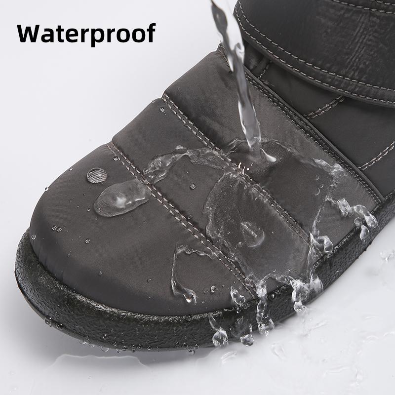 Мода 2024 года, новые пуховые водонепроницаемые зимние ботинки для женщин, нескользящие, толстые, теплые, плюшевые, зимние ботинки для женщин, обувь для отдыха с хлопковой подкладкой из кроличьего меха