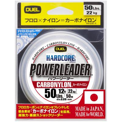 DUEL HARDCORE Карбон-Нейлон 50 HARDCORE POWERLEADER 50 H3332 Леска, фунты. КН, 50 м, фунты. Прозрачный,