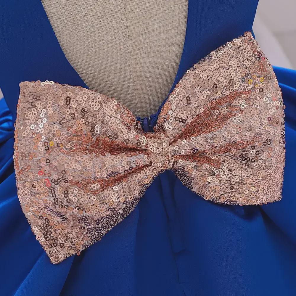 Girls' V-Neck Princess Mesh Dress – European & American Style