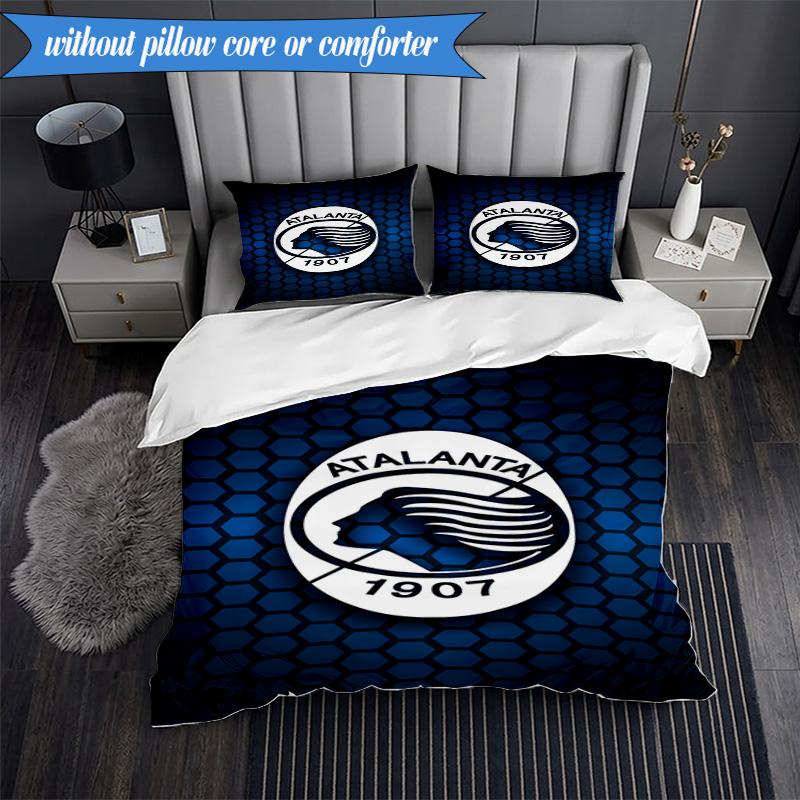 3PCS Atlanta Football Club Bedding Set 2D Printing (Includes 1 Duvet Cover + 2 Pillowcases Coreless), Bedroom decor,Fan gift