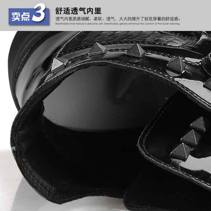 Новые спортивные кроссовки, мужская обувь в стиле хип-хоп, корейская трендовая обувь, британские ботинки на высоком голенище с заклепками, кроссовки для уличных танцев 7