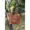 Women's Only Goat Leather Shopping Shoulder Satchel Tote Hand Bag 16" One Size