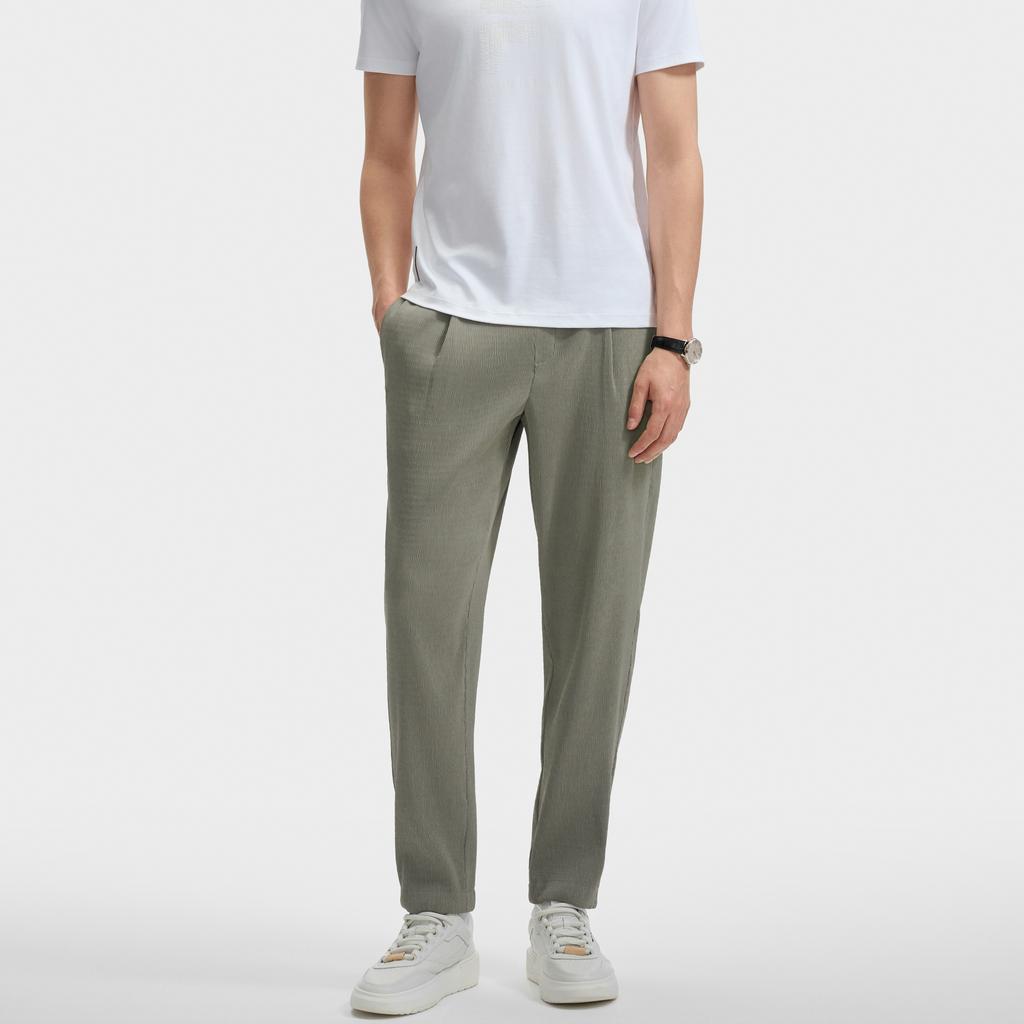 FILA Casual Pants Men's Taupe Moderate Straight Fit Pants F11M432804FGY