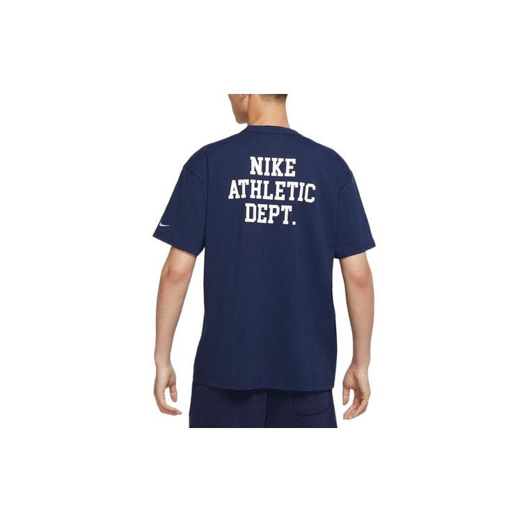 Nike Футболки мужские темно-синие с круглым вырезом умеренного прямого кроя FD0306-410