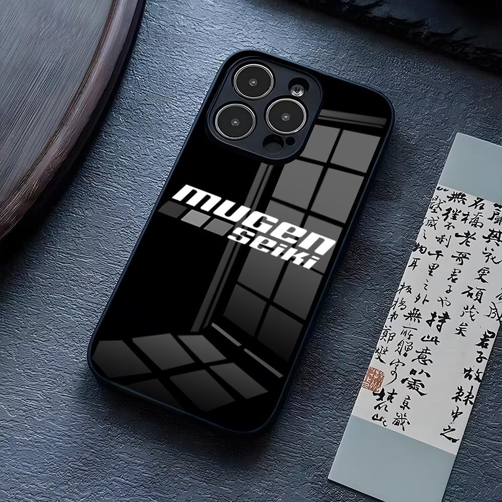 Чехол для телефона Mugen Seiki Rc Logo для iPhone 16 Pro Max 14 15 Plus 13 Mini 11 12 X XR XS 8 7 Plus SE Стеклянная задняя крышка