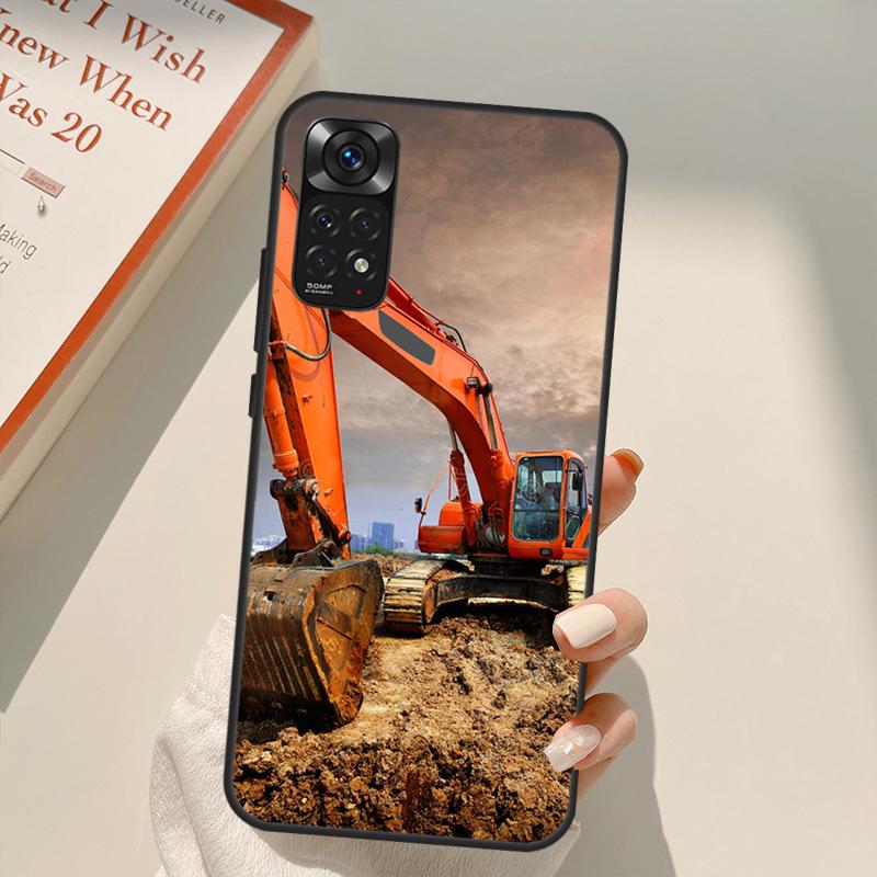 Чехол-экскаватор для Xiaomi Redmi Note 11 10 Pro 8 9 9S 10S 11S 9A 9C 10A 10C K40 K50 игровой чехол
