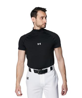 UA Heatgear Комфортная облегающая футболка с коротким рукавом и высоким воротником Черный MD / /