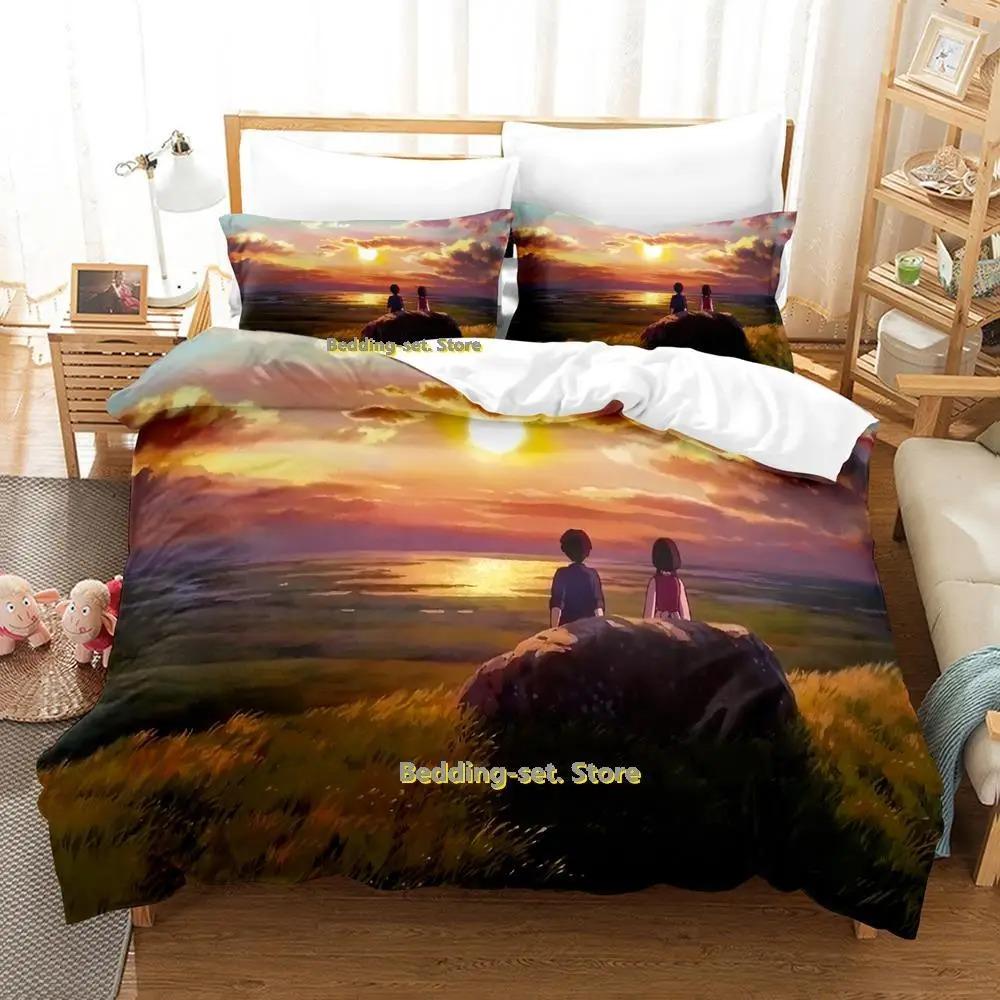 Комплект постельного белья Tales From Earthsea Single Twin Full Queen King Size Bed Set Adult Kids Bedroom Duvetcover Sets Anime Bed Sheet Set
