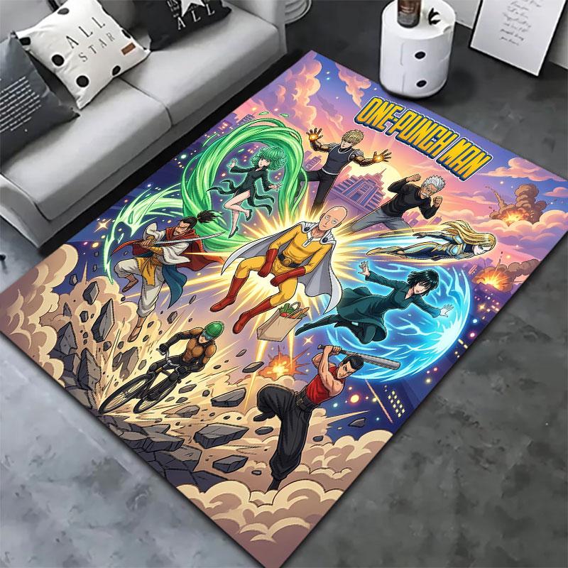 Onepunch Man Carpet Rug For Living Room Bedroom Home Sofa Decoration Kids Play Nonslip Floor Mat