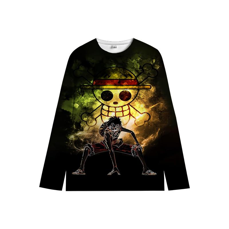 One Piece Luffy свитер Chopper Boys Girls Милая толстовка Zoro Sanji Kids Family Новогодние толстовки с круглым вырезом