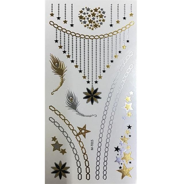 Metallic Gold Butterfly Tattoo Silver Waterproof Temporary Tattoos Stickers On The Body Women Men Boho Resort Style