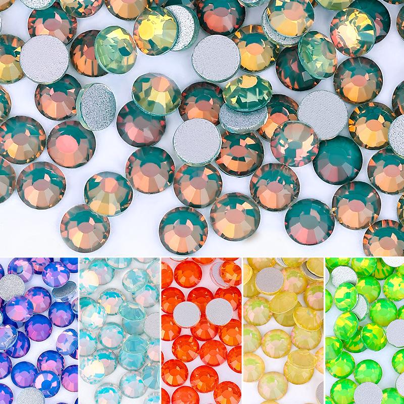 Flicker Series Pujiang Crystal Rhinestone Glass Flat Bottom Diamond Clothing Accessories Diy Stud Earrings Bag Sticker Drill