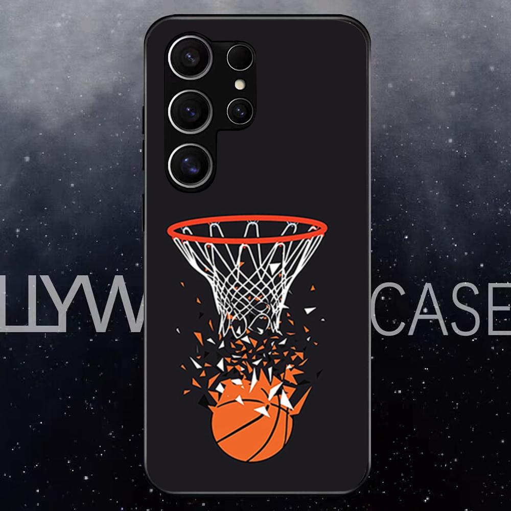 Basket Basketball Phone Case For Samsung S25 Edge Ultra S23 S22 S21 S20 Ultra Plus S24 Fe A54 A53 A25 Glass Cover