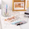 Pen Holder Multifunctional Transparent Visible Large Capacity Acrylic Stationery Makeup Brush Pencil Storage Box Home Supplies