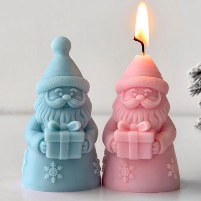 Силиконовая форма для свечей в виде Санта-Клауса. Многофункциональная силиконовая форма для изготовления свечей, мыла, праздничных украшений и эпоксидной смолы.