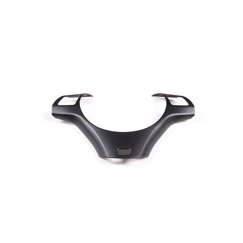 For BMW 3 Series E90 E91 E92 ABS Matt black Car Steering Wheel Button Frame Cover Trims Stickers Auto Accessories