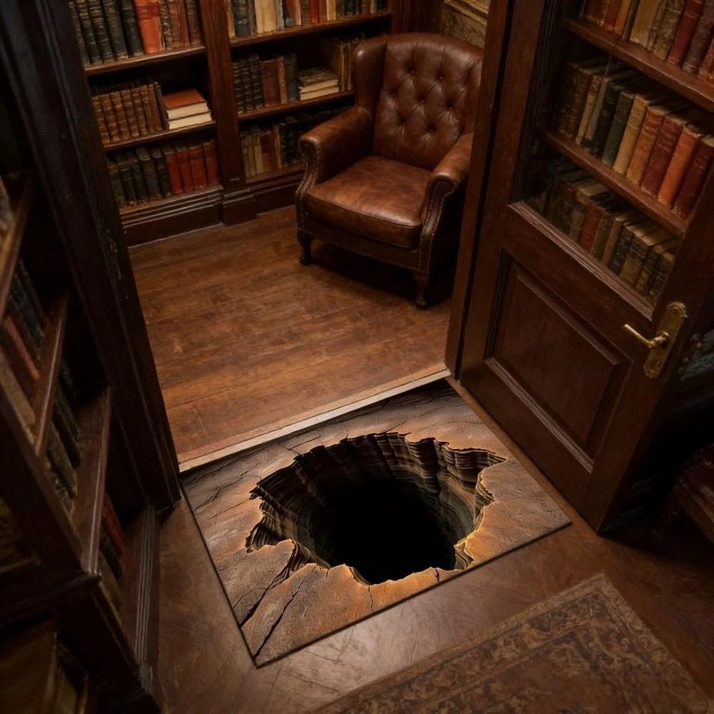 3D плошной оптический обман коврик для двери Нескользящий Влагопоглощающий ковер для ванной Комнаты Прочный Износостойкий коврик для входной двери спальни Домашний декор