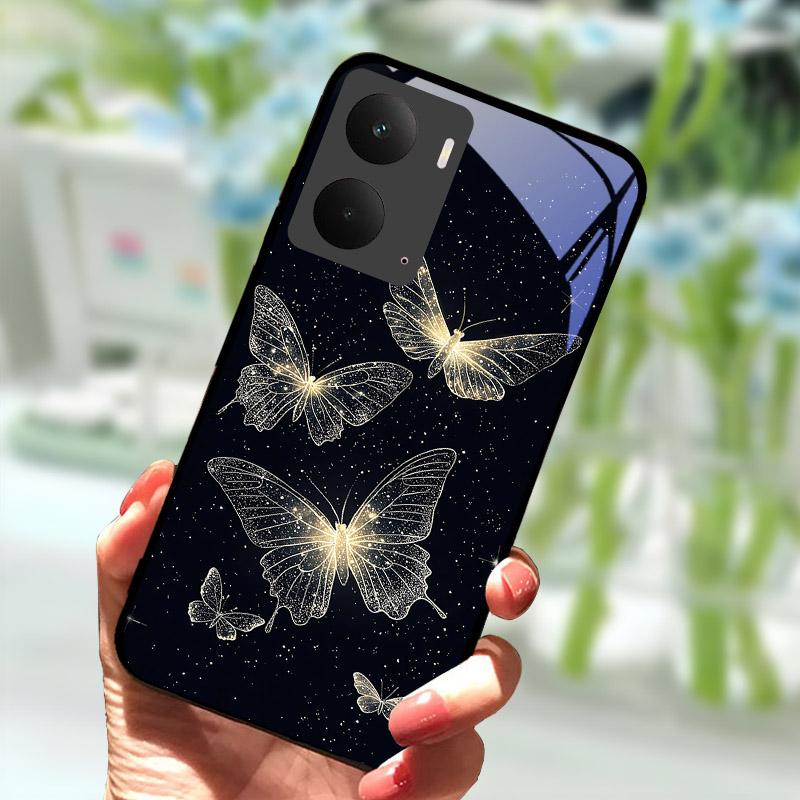 For Realme P3 5G Case Tempered Glass Back Cover For Realme P3 5G Shockproof Back Cover RealmeP3 P 3 Hard PC Protective Shell