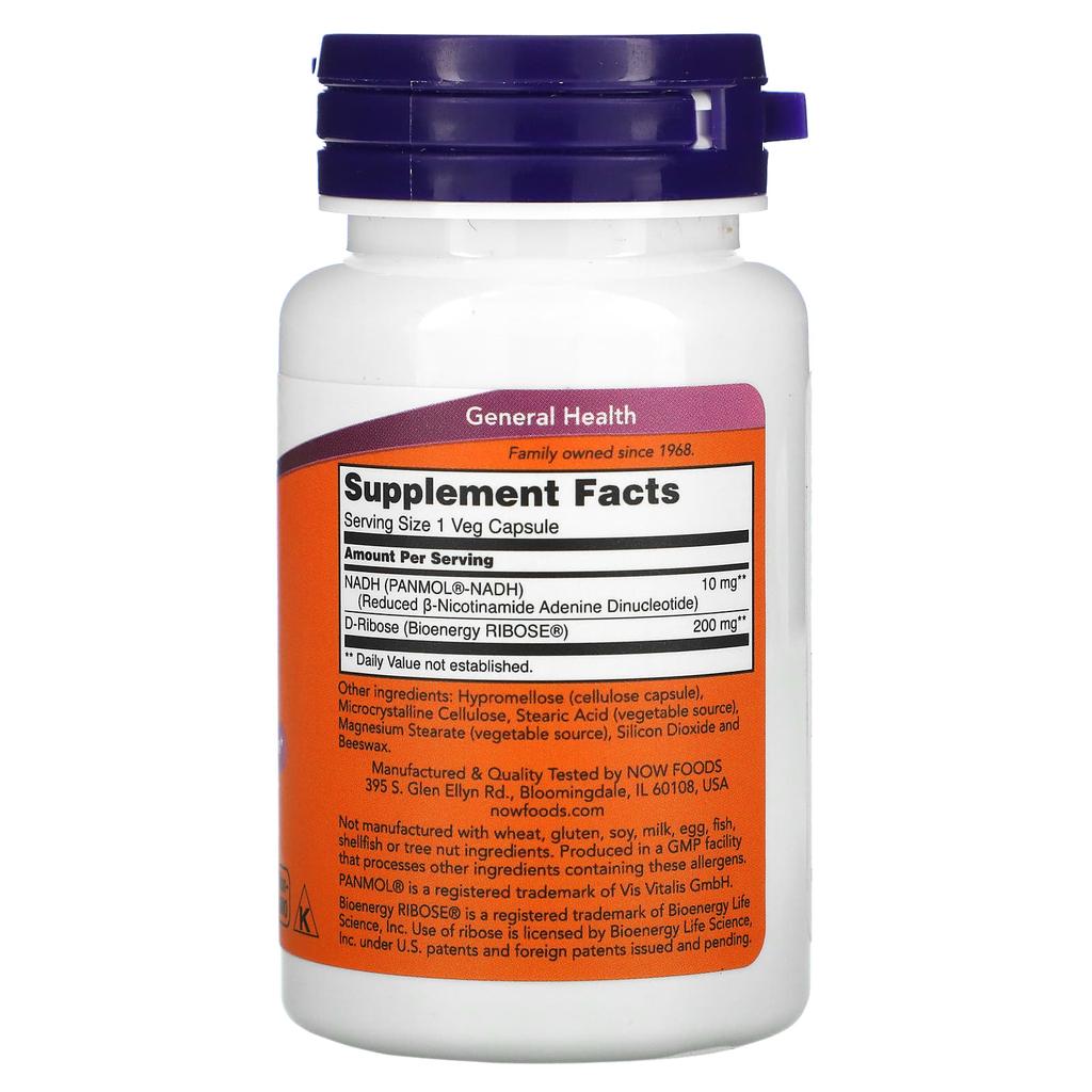 NOW Foods, NADH, 10 mg, 60 veggie capsules