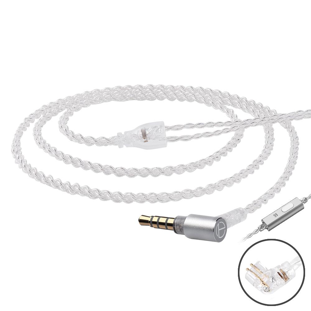 TRN Кабель A7 посеребренный кабель HIFI наушники MMCX/2Pin разъем используется для TRN V10/V20/V60 V90 TRN VX PROTA1 MT1 для KZ