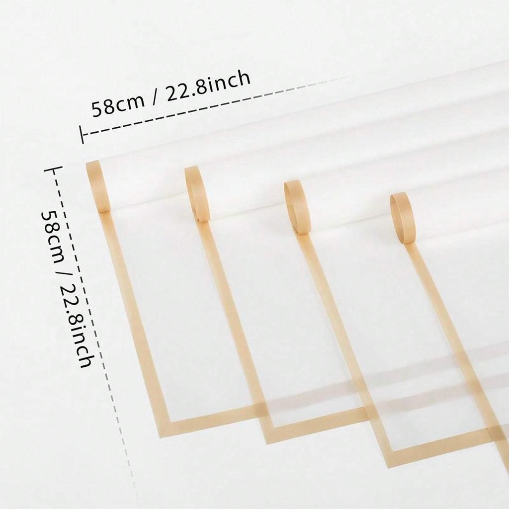 20 Counts Gold Edge Fresh Flowers Wrapping Paper, DIY Crafts, Gift Packaging Or Gift Box Packaging, Waterproof Flower Wrapping Paper 22.8X22.8 Inches