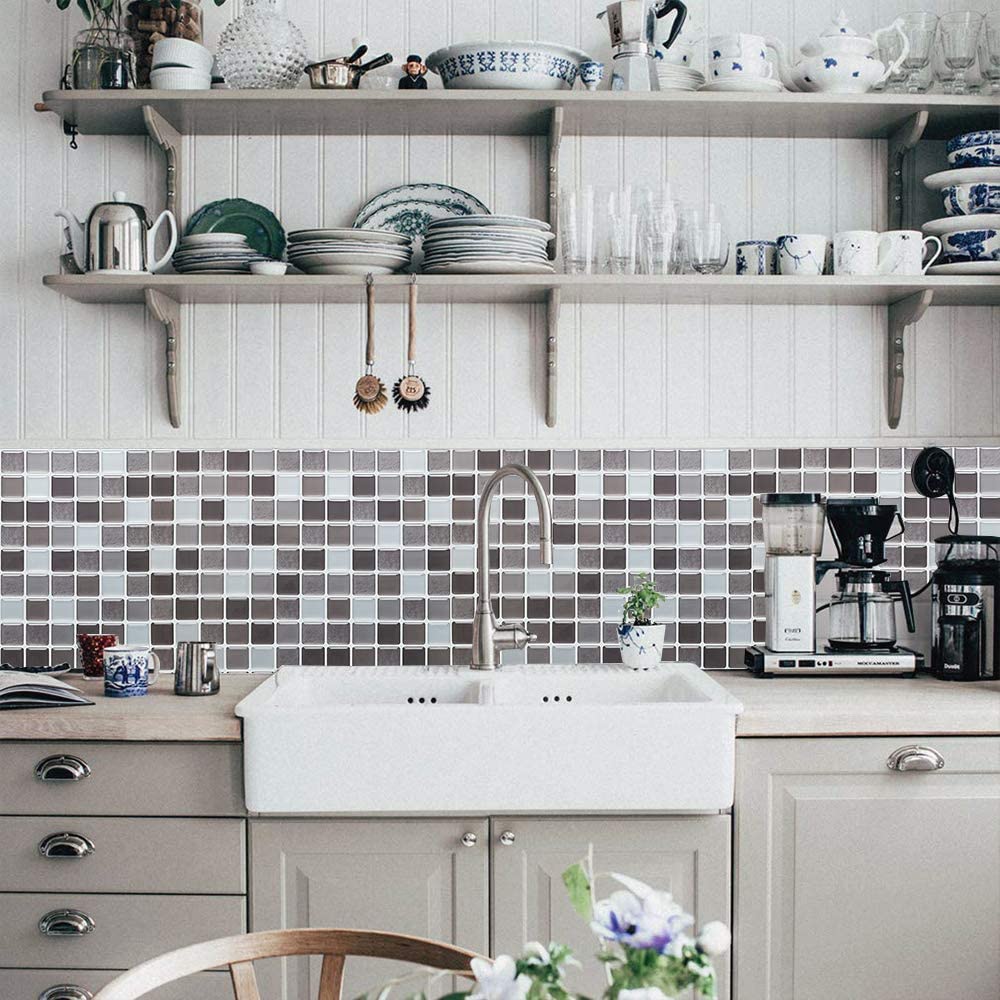 Наклейки на плитку Yoilline для и Водонепроницаемые 3D Плитка Легкие Мозаичные Наклейки на Плитку для и Нордические DIY Обои 4 12 Цветов Аренда, Термостойкие Наклейки,