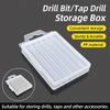 Ящик для хранения сверл, органайзер для метчиков, спиральное сверло, фреза, аксессуары для инструментов, пластиковый ящик для сверл, пустая упаковка, кейс