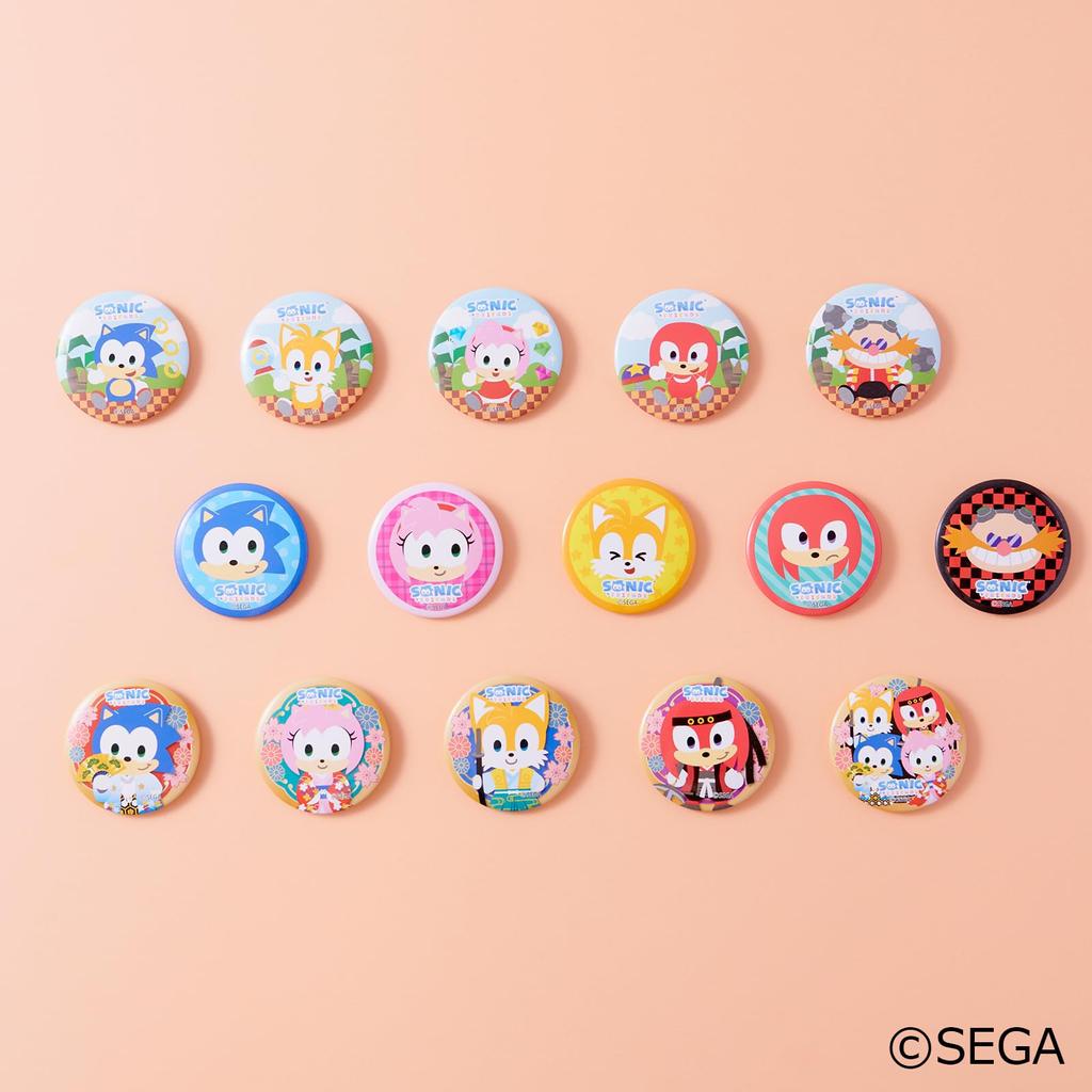 Набор значков для банок SEGA Fave SONIC FRIENDS Original BOX 1BOX 16 Всего 16 типов = штук,