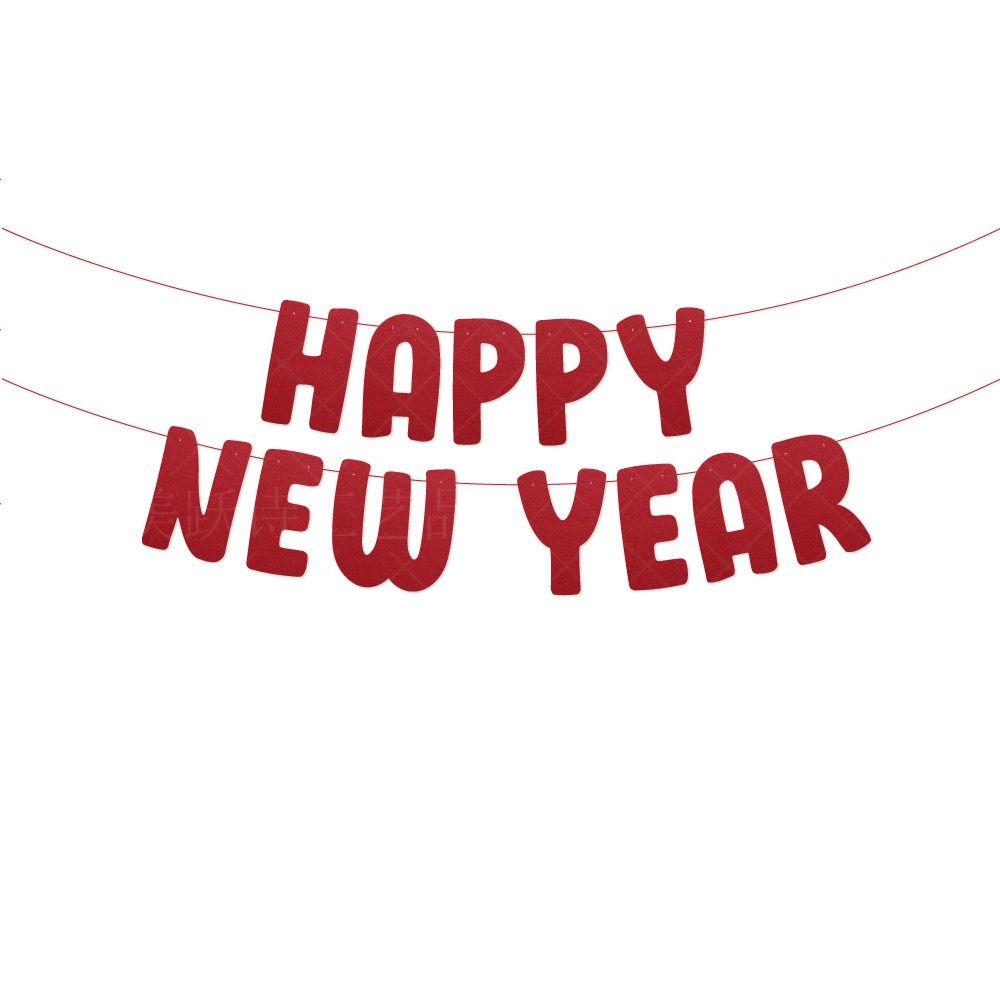 Традиционный флаг с Новым годом, нетканый материал, весенний фестиваль, подвесные украшения для комнаты