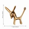 Animal Statue Ring Holder Statue Zinc Alloy Jewelry Organizer  Vanity Shelf Tabletop Decor