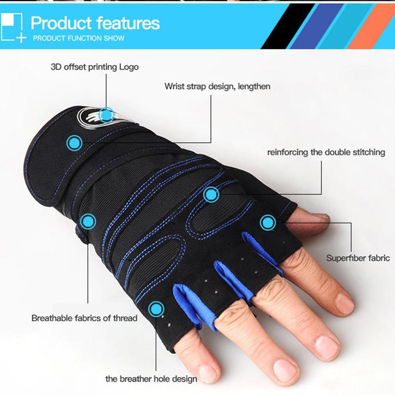 Dumbbell Gloves for Men and Women Weightlifting Crossfit Bodybuilding Workout Sport Gym Training Gloves Non-slip Wrist Protector