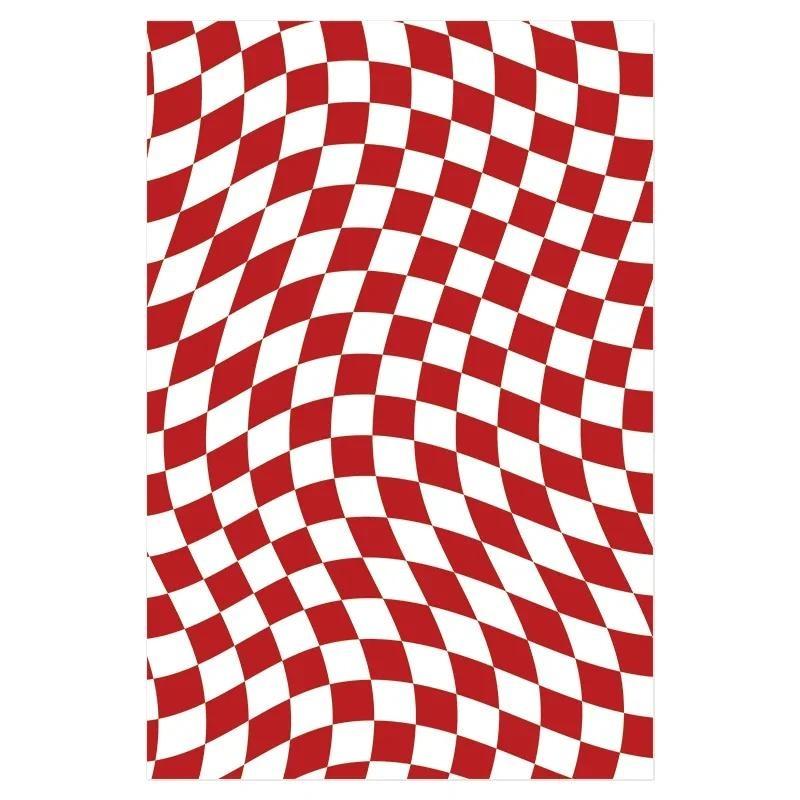 Modern Pink Living Room Carpet Ins Plaid Plush Soft Girls Bedroom Carpets Fashion Large Area Cloakroom Decorative Rug