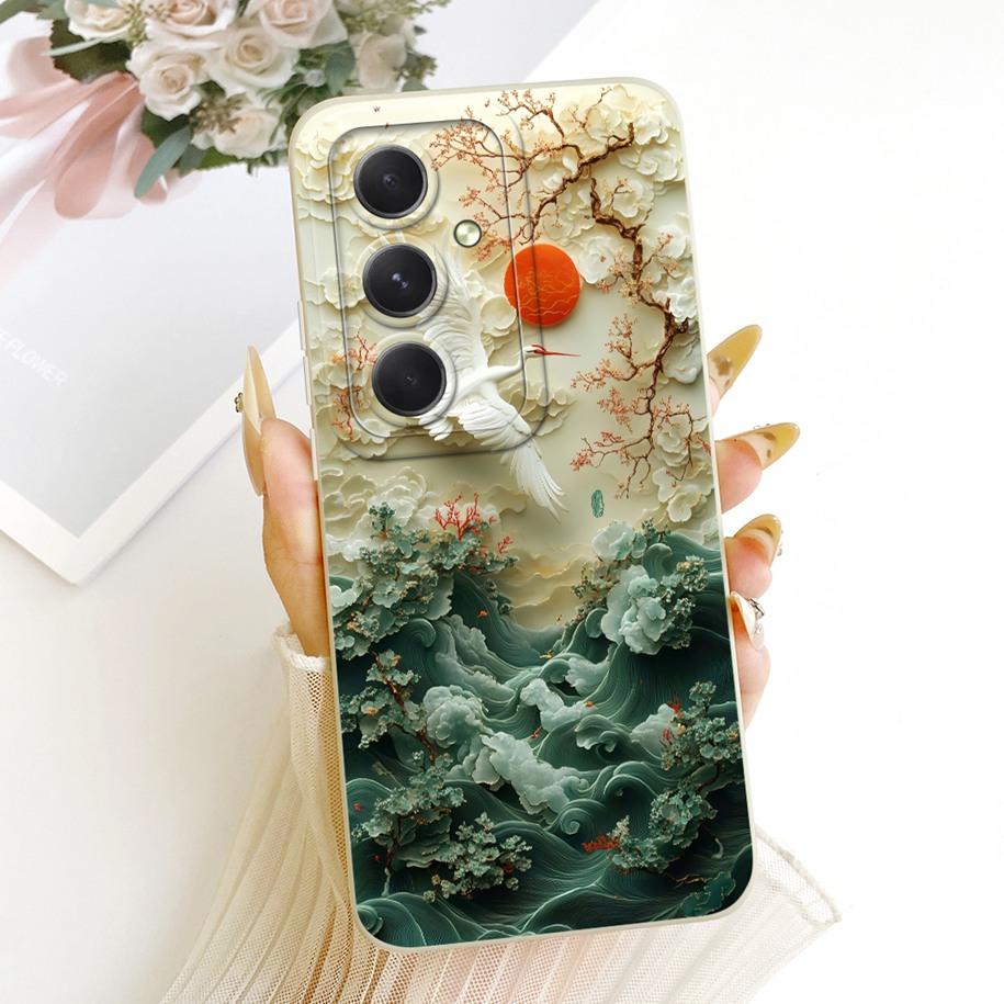 For Samsung Galaxy A24 4G Case SM-A245F Popular Flower Soft Protection Cover For Samsung A14 A34 A54 5G A546B A346B A146B Bumper