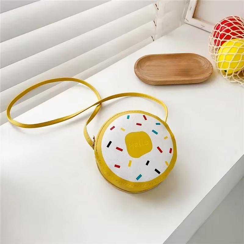 Children's Messenger Bag Adjustable Wide Strap Travel Handbag New Kids Crossbody Bag Girl Cute Donut Girl Shoulder Bag