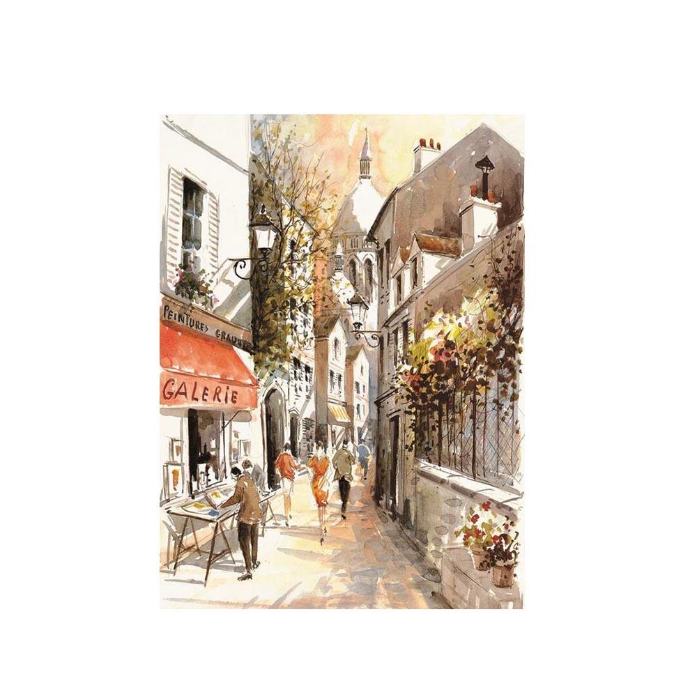 Парижская улица, холст, картина, скандинавский пейзаж, постеры и принты, пейзаж, Куадрос, настенная художественная картина для декора гостиной, без рамки