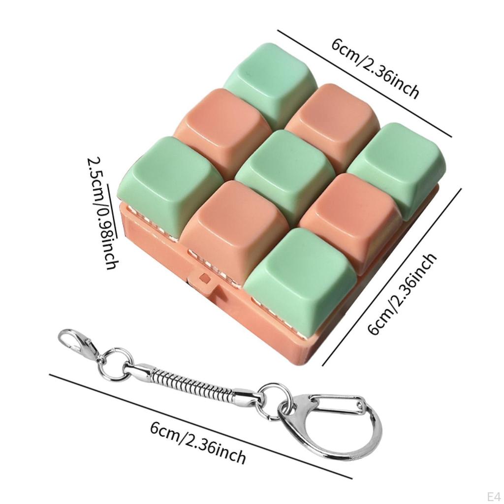 Клавиатура Fidget Keychain 9 Key Mechanical Clicker Creative Accessories Portable Supplies