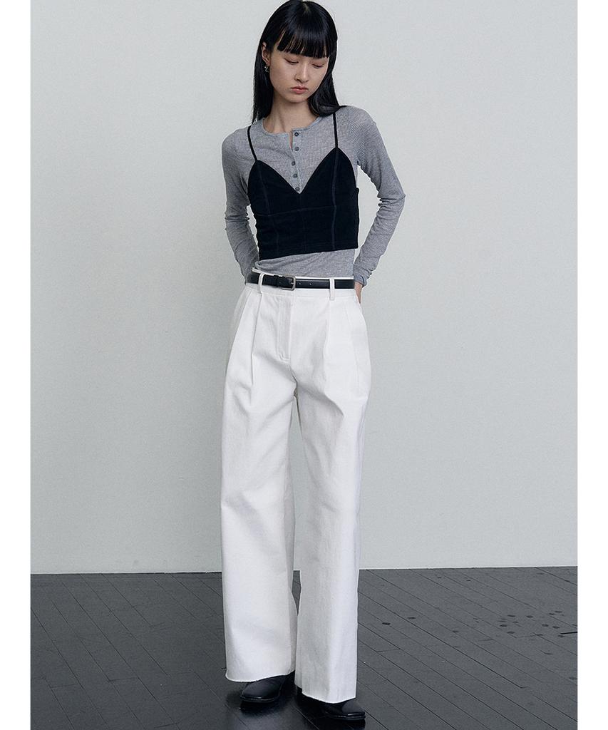 MAKE A TOAST Reversible Corduroy Pants Ivory Mbefpa006Iv